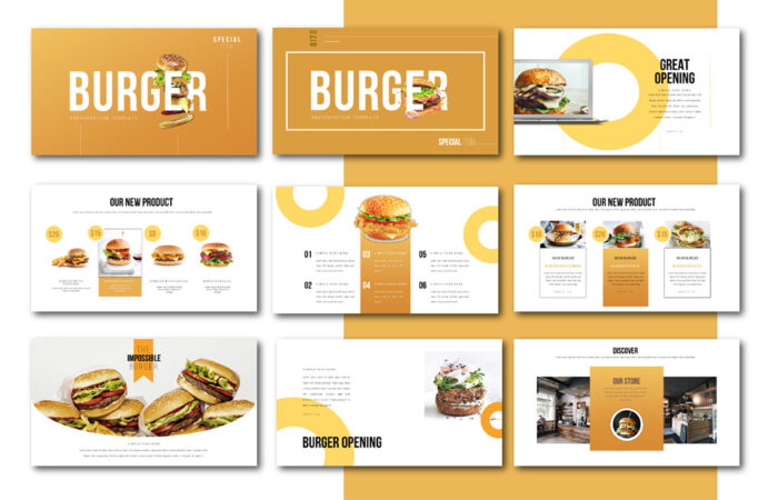 Шаблон презентации для сети ресторанов фастфуда