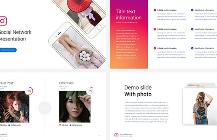 Шаблон презентации для инстаграм-блогера