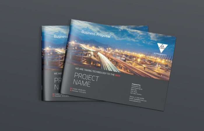 Шаблон маркетинг-кит для услуг по обустройству дорог и тротуаров