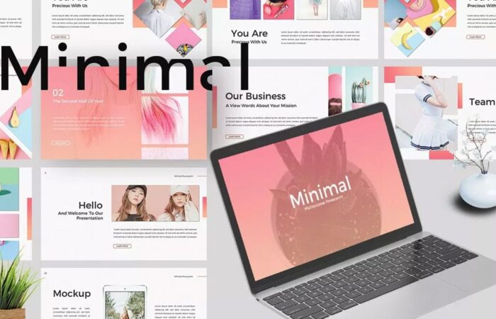 Шаблон минималистичной презентации поверопинт