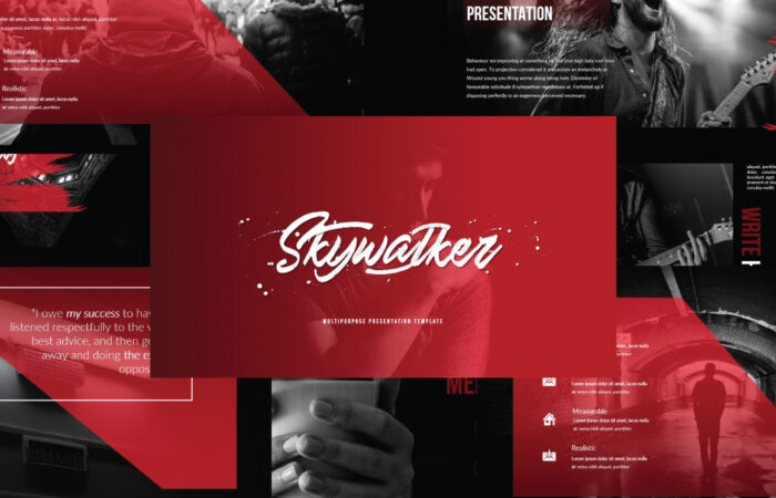 Шаблон презентации красный с черным