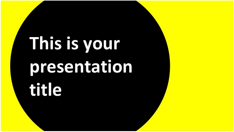 желто-черная креативная pptx презентация